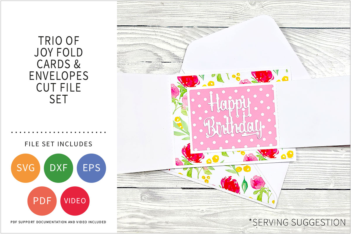 JOY FOLD CARD TRIO SVG CUTTING FILE SET