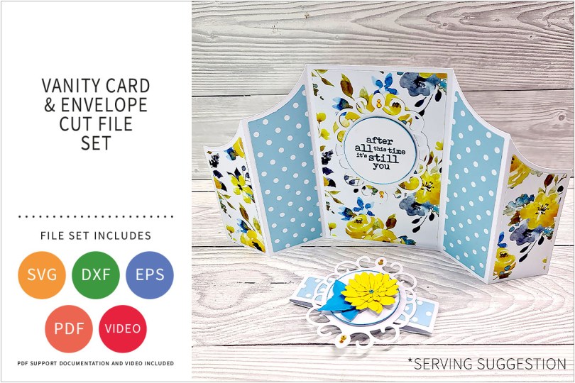 VANITY CARD SVG CUT FILE