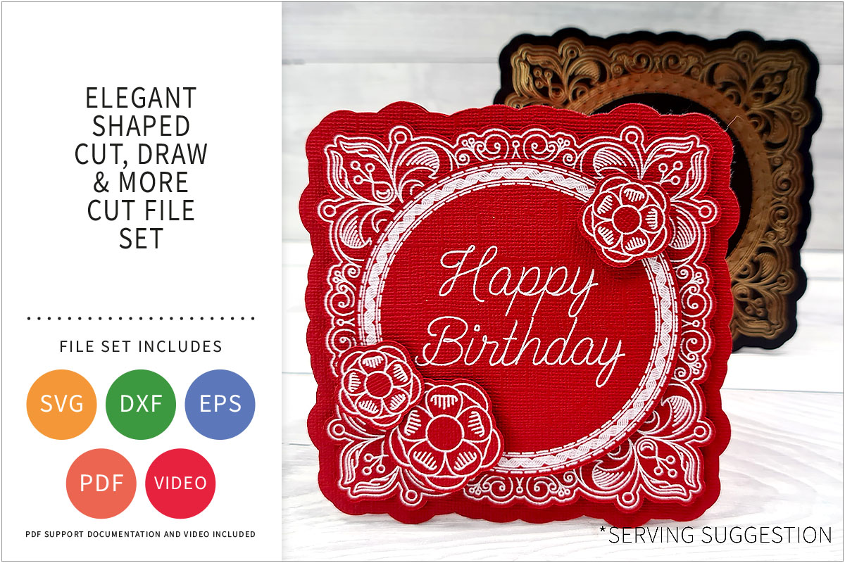 ELEGANT CARD SVG CUT FILE SET