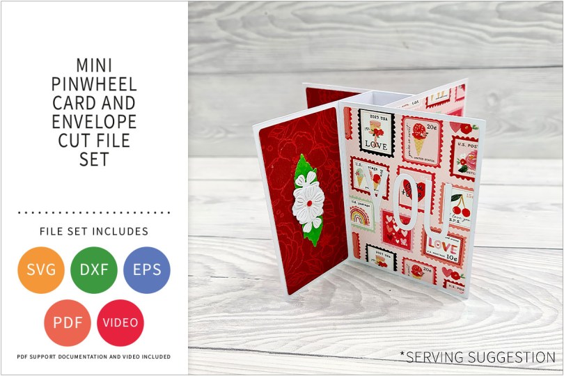 PINWHEEL CARD SVG CUT FILE SET
