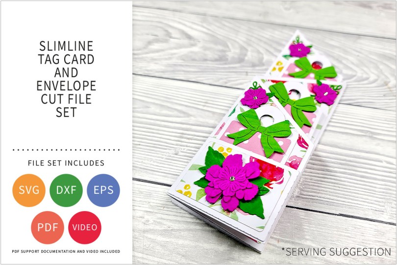 SLIMLINE TAG CARD SVG CUT FILE SET