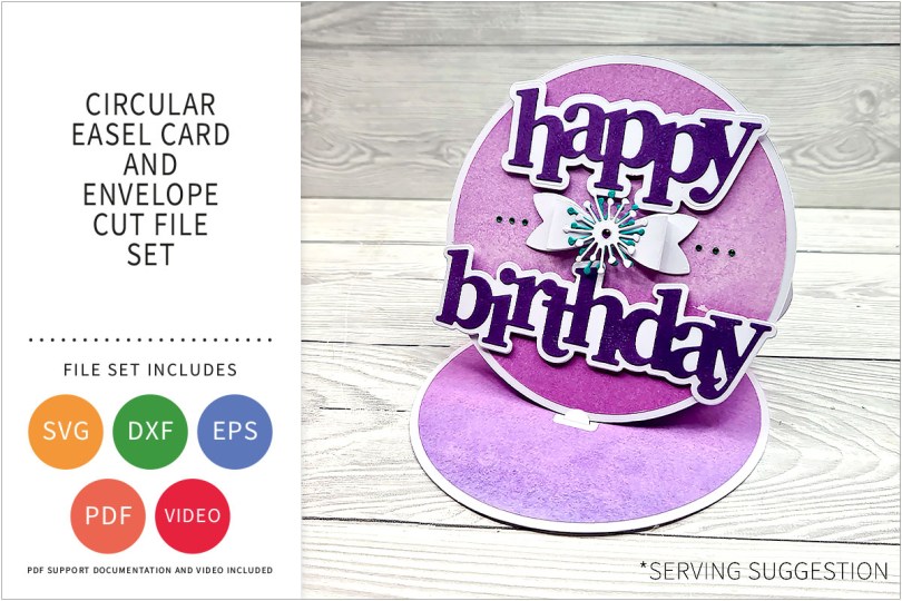 CIRCULAR EASEL CARD SVG CUT FILE SET