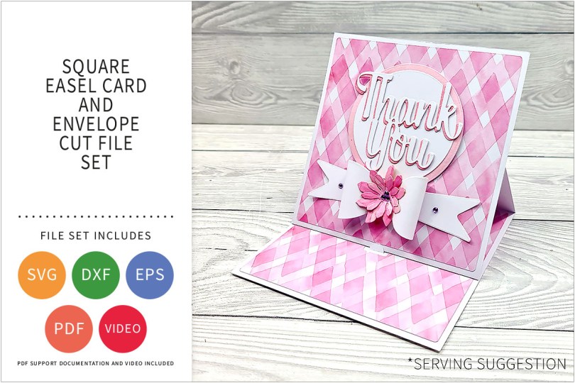 SQUARE EASEL CARD SVG CUT FILE SET