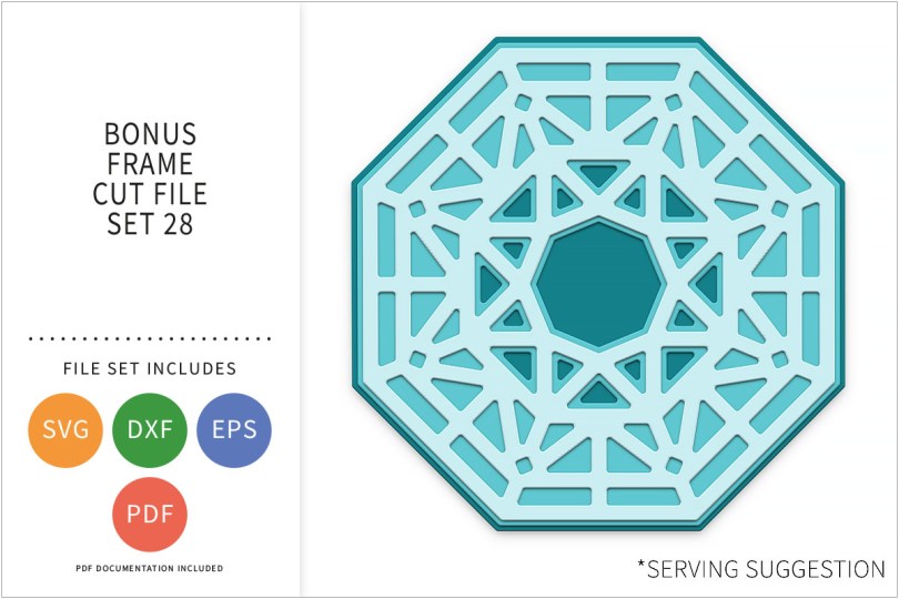 free svg cut file set geometric frame
