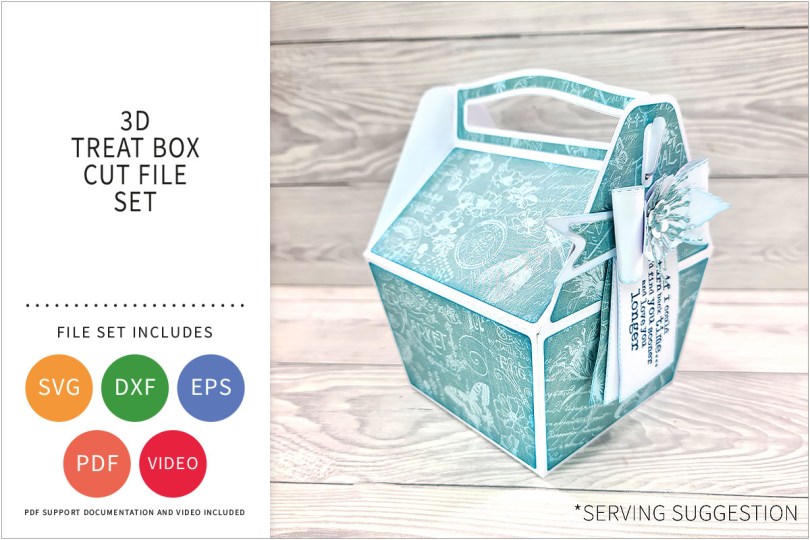 3D TREAT BASKET SVG CUT FILE SET