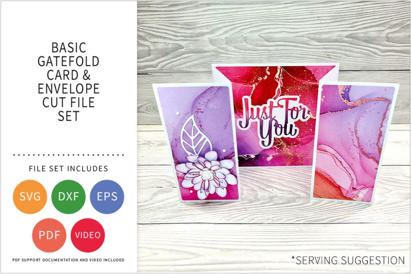 BASIC GATEFOLD CARD svg cut file set