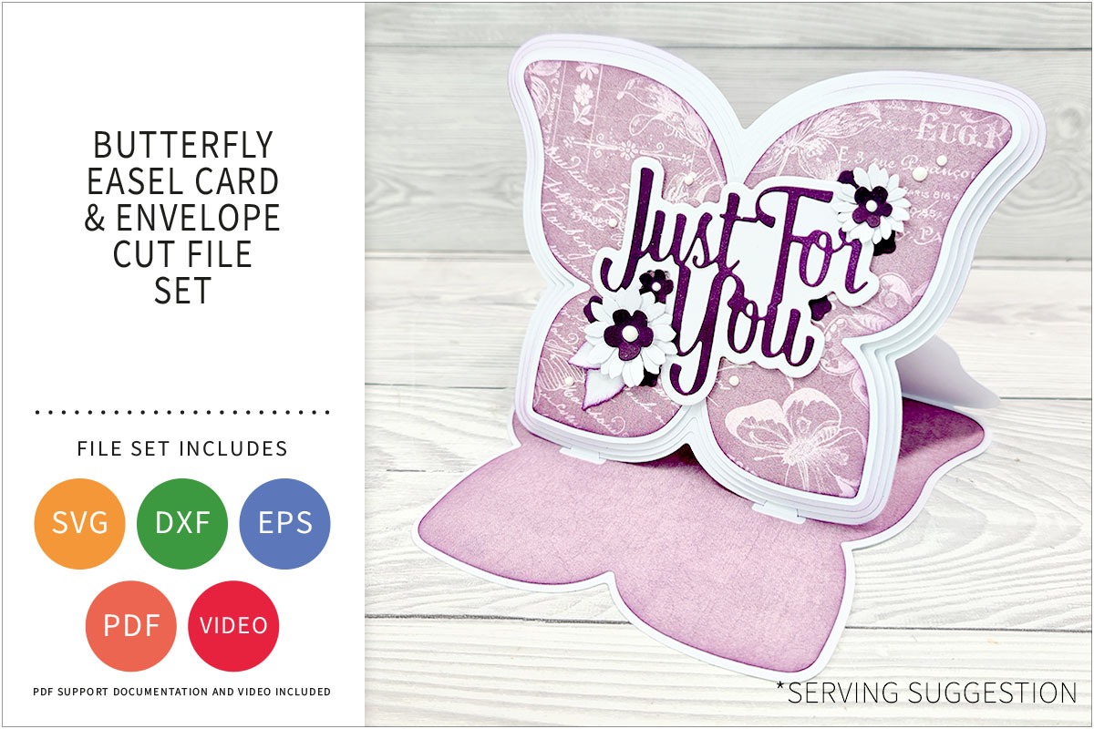 Butterfly Easel Card and Envelope SVG Cut File Set – GENTLEMAN CRAFTER