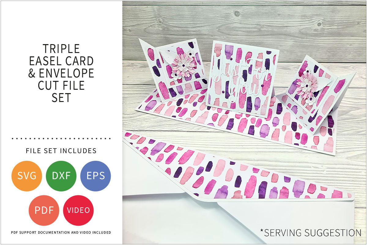 Triple Easel Card and Envelope SVG Cut File Set – GENTLEMAN CRAFTER