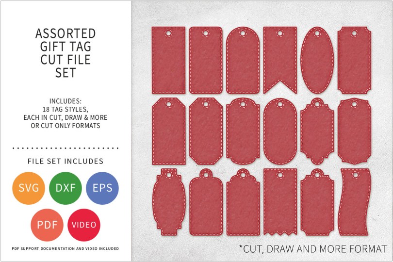 GIFT TAG SVG CUT FILE SET