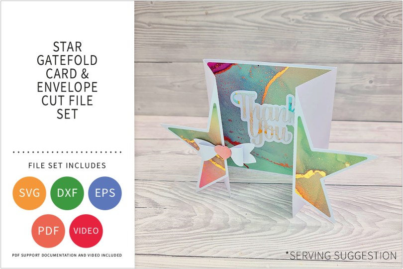 STAR GATEFOLD CARD SVG CUT FILE
