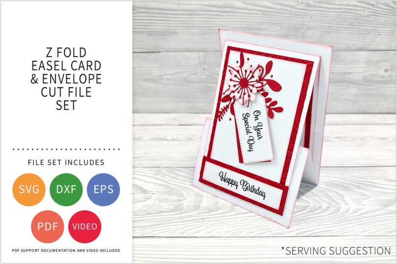 Z FOLD EASEL CARD SVG CUT FILE SET