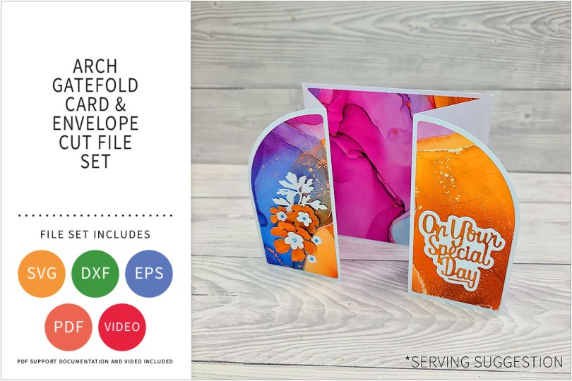 ARCH GATEFOLD CARD SVG CUT FILE