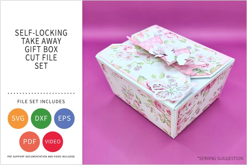 TAKE AWAY GIFT BOX SVG CUT FILE SET