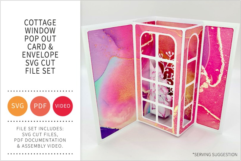 COTTAGE WINDOW POP OUT CARD SVG CUT FILE