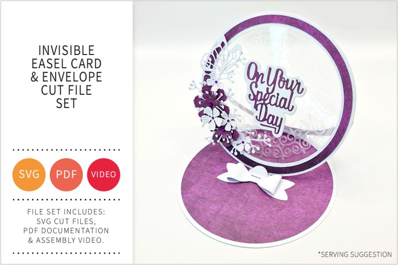 INVISIBLE EASEL CARD SVG CUT FILE SET