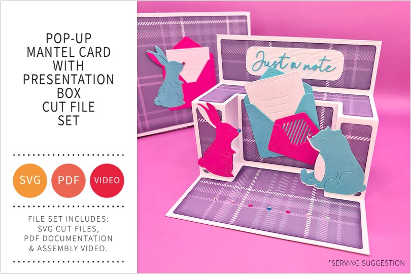 POP UP MANTEL CARD SVG CUT FILE SET