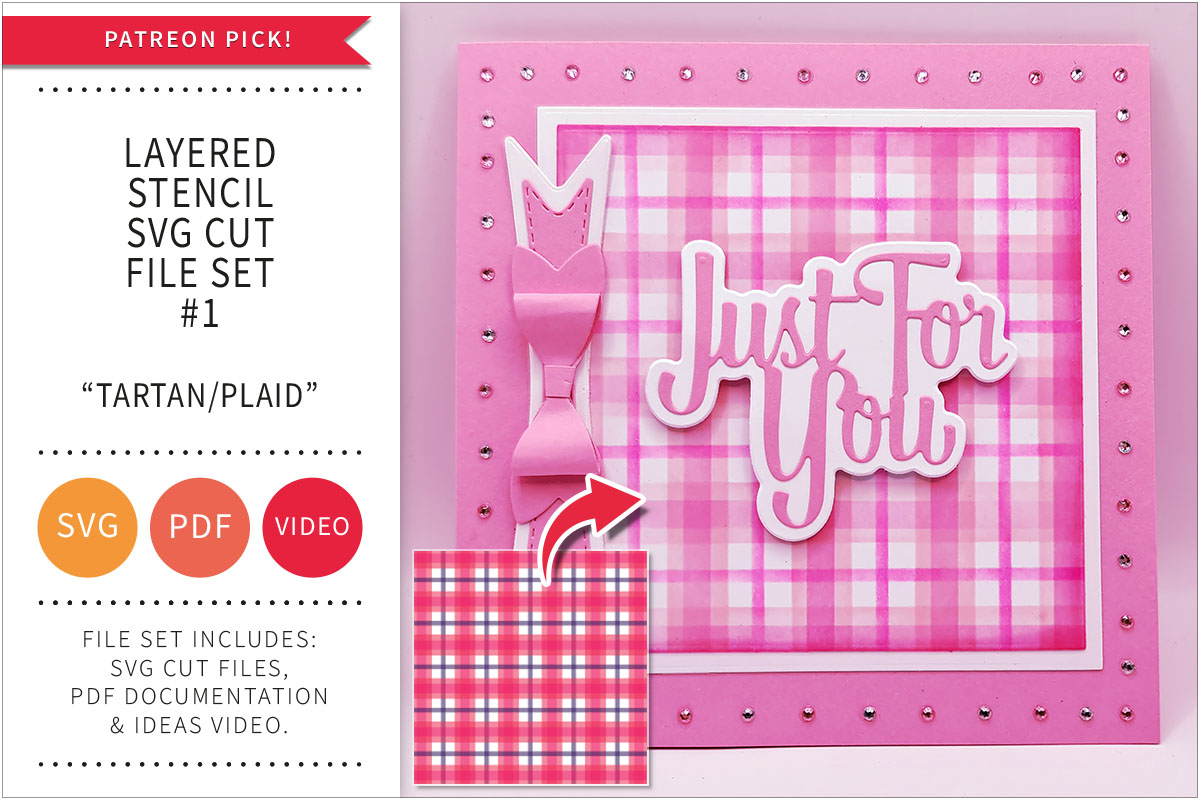 Layered Stencil SVG Cut File Set 1 –&nbsp;Plaid/Tartan