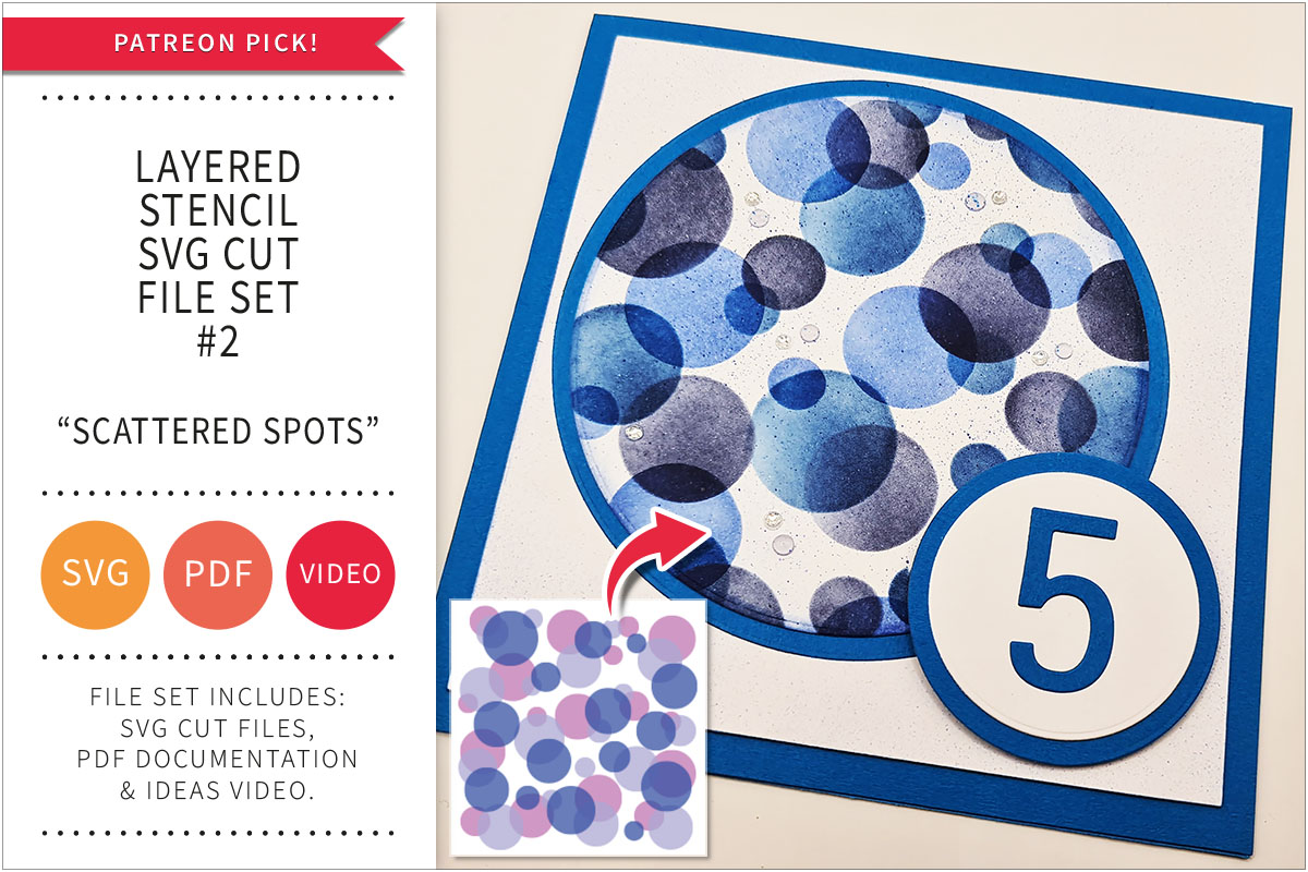 Layered Stencil SVG Cut File Set 2 –&nbsp;Spots/Bubbles