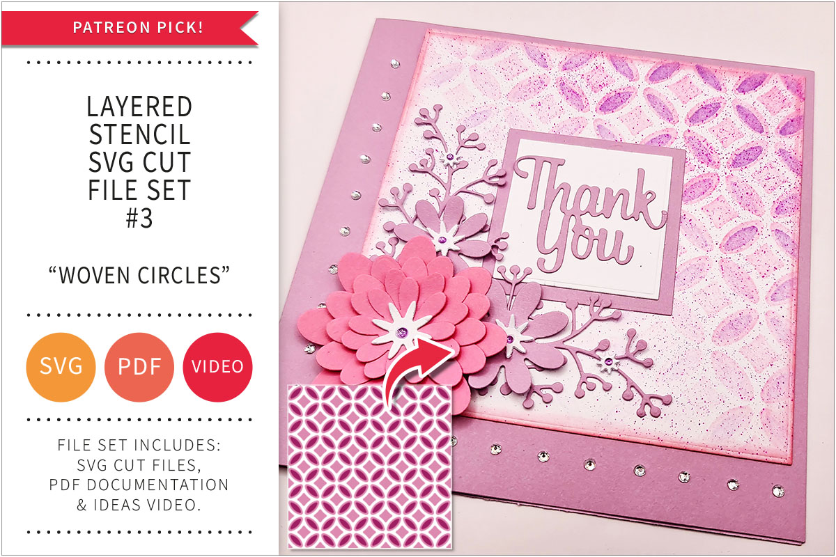 Layered Stencil SVG Cut File Set 3 – Woven&nbsp;Circles