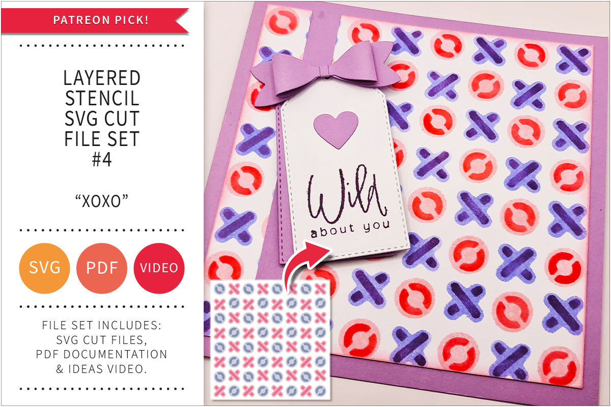 Layered Stencil SVG Cut File Set 4 – Kiss&nbsp;Kiss