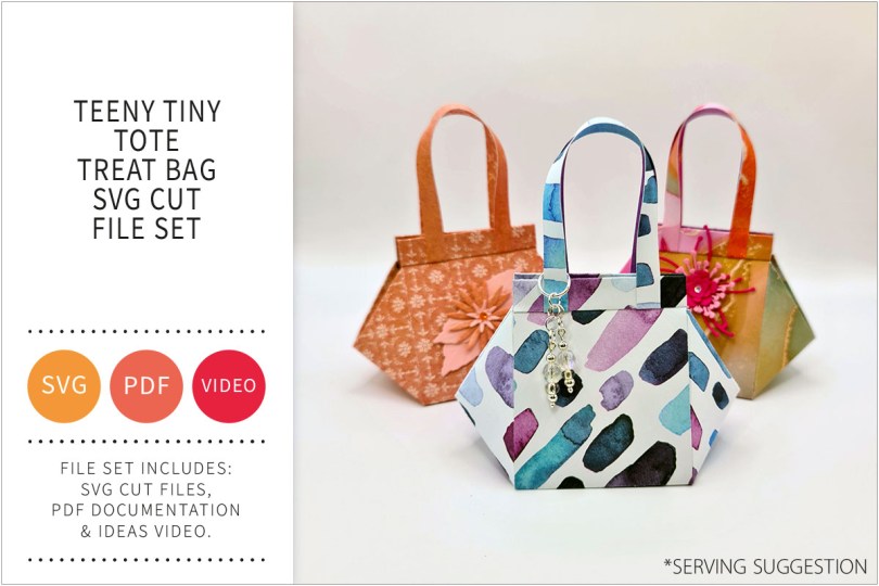 ORIGAMI FAVOUR BAG TINY TOTE TREAT BAG SVG CUT FILE SET