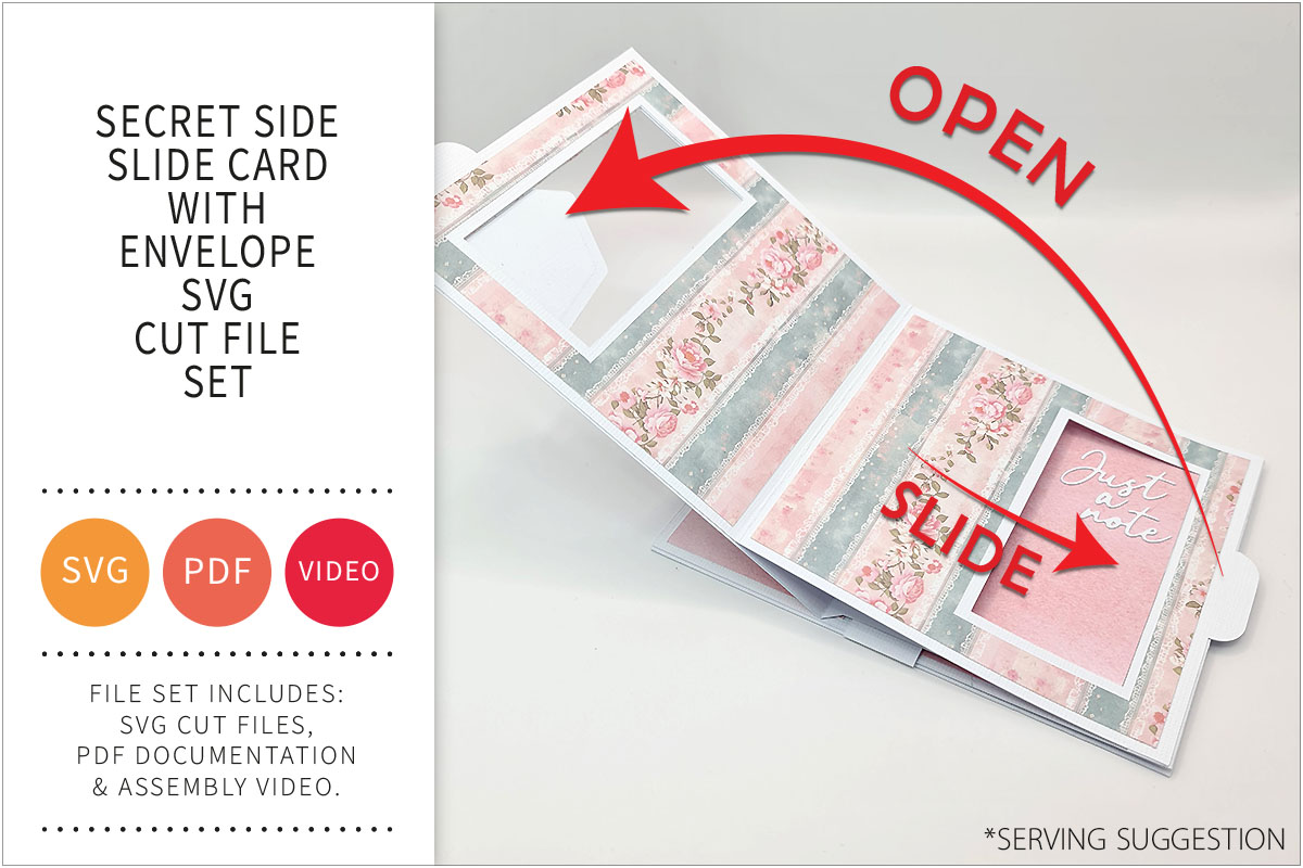 Secret Side Slide Card with Envelope SVG Cut File Set – GENTLEMAN CRAFTER