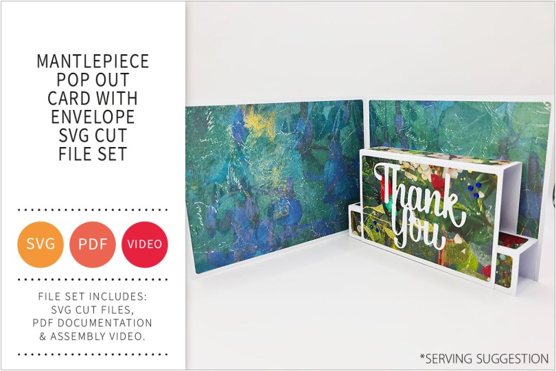 MANTLEPIECE DISPLAY CARD SVG CUT FILE SET