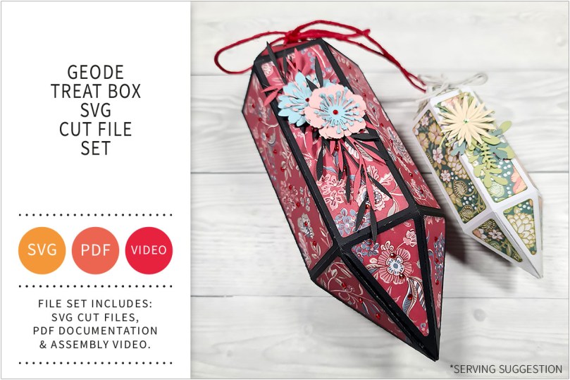 Geode Crystal Favour Box SVG Cut File&nbsp;Set