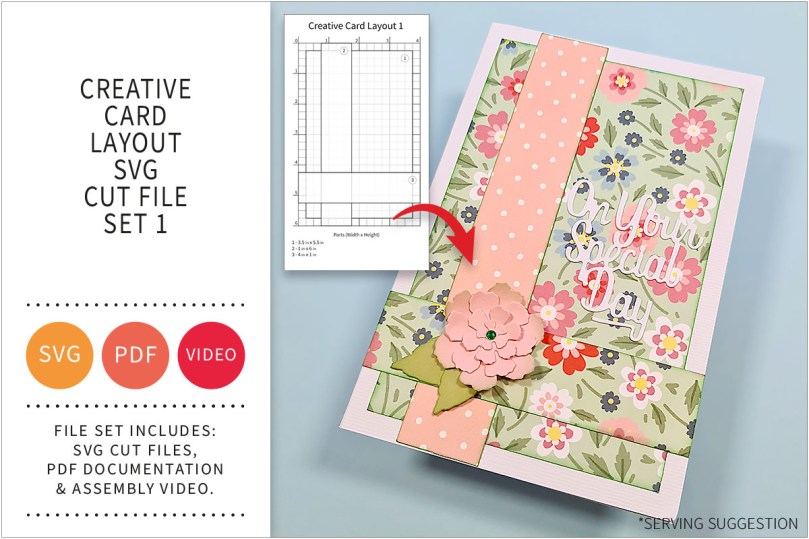 Creative Card Layout SVG Cut File Set&nbsp;1