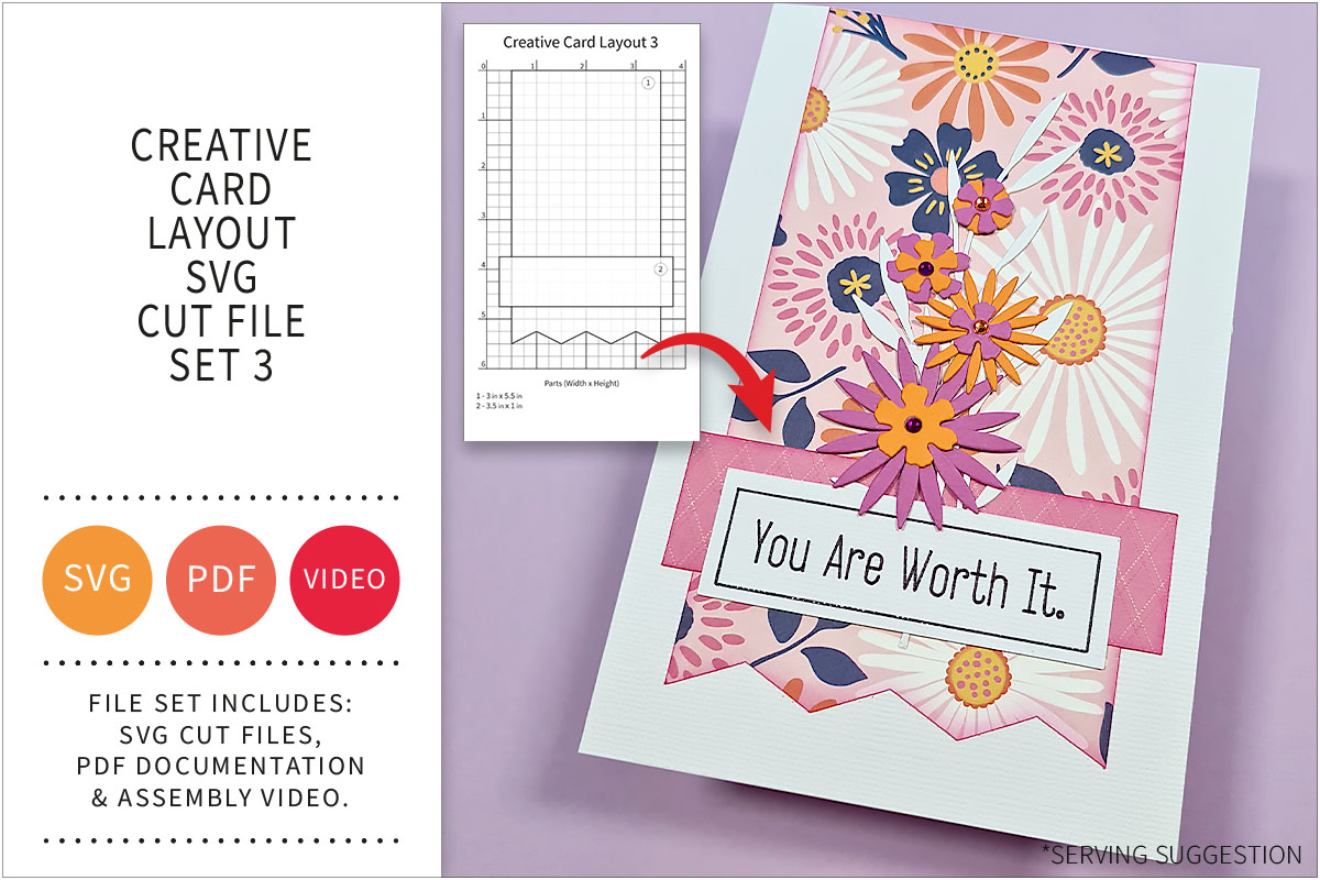 Creative Card Layout SVG Cut File Set&nbsp;3
