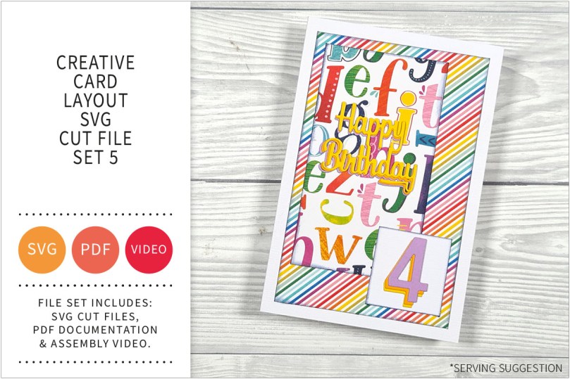 Creative Card Layout SVG Cut File Set&nbsp;5