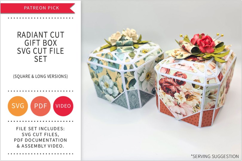 RADIANT CUT GIFT BOX SVG CUT FILE SET