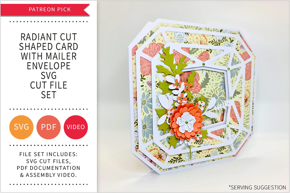Radiant Cut Layered Card with Custom Mailer SVG Cut File&nbsp;Set