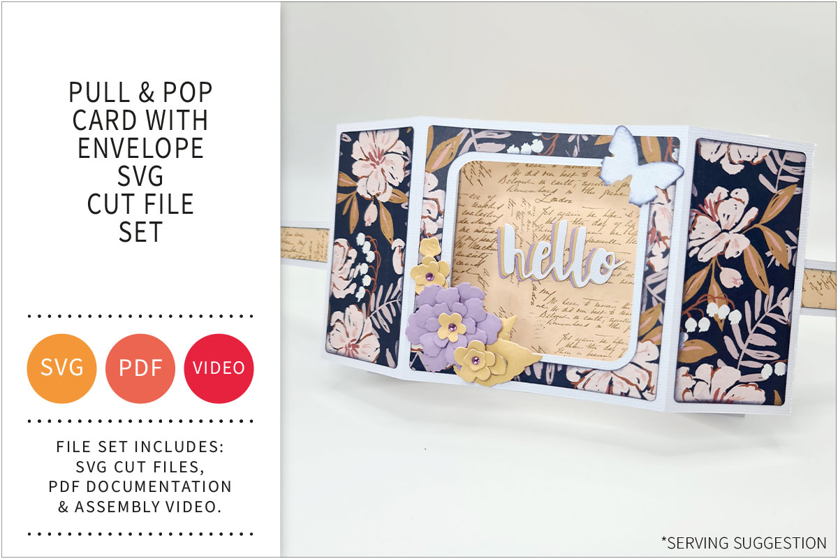 Pull and Pop Card with Envelope SVG Cut File&nbsp;Set