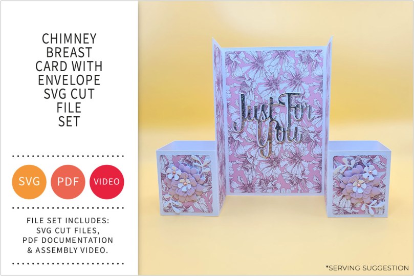 Chimney Breast Card with Envelope SVG Cut File&nbsp;Set