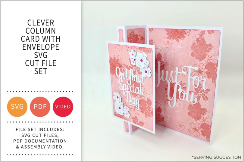 CLEVER COLUMN CARD SVG CUT FILE SET
