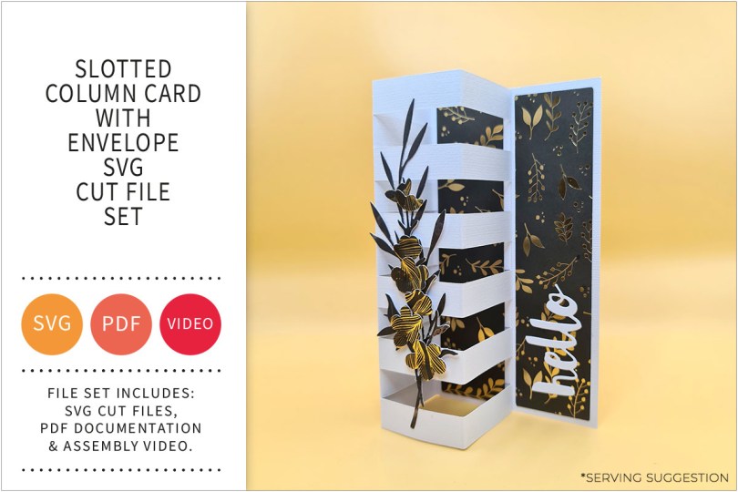 SLOTTED COLUMN CARD SVG CUT FILE SET