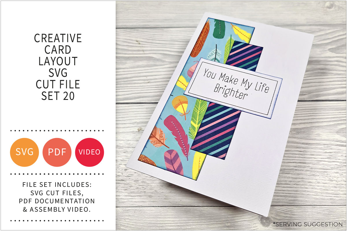 Creative Card Layout SVG Cut File Set&nbsp;20