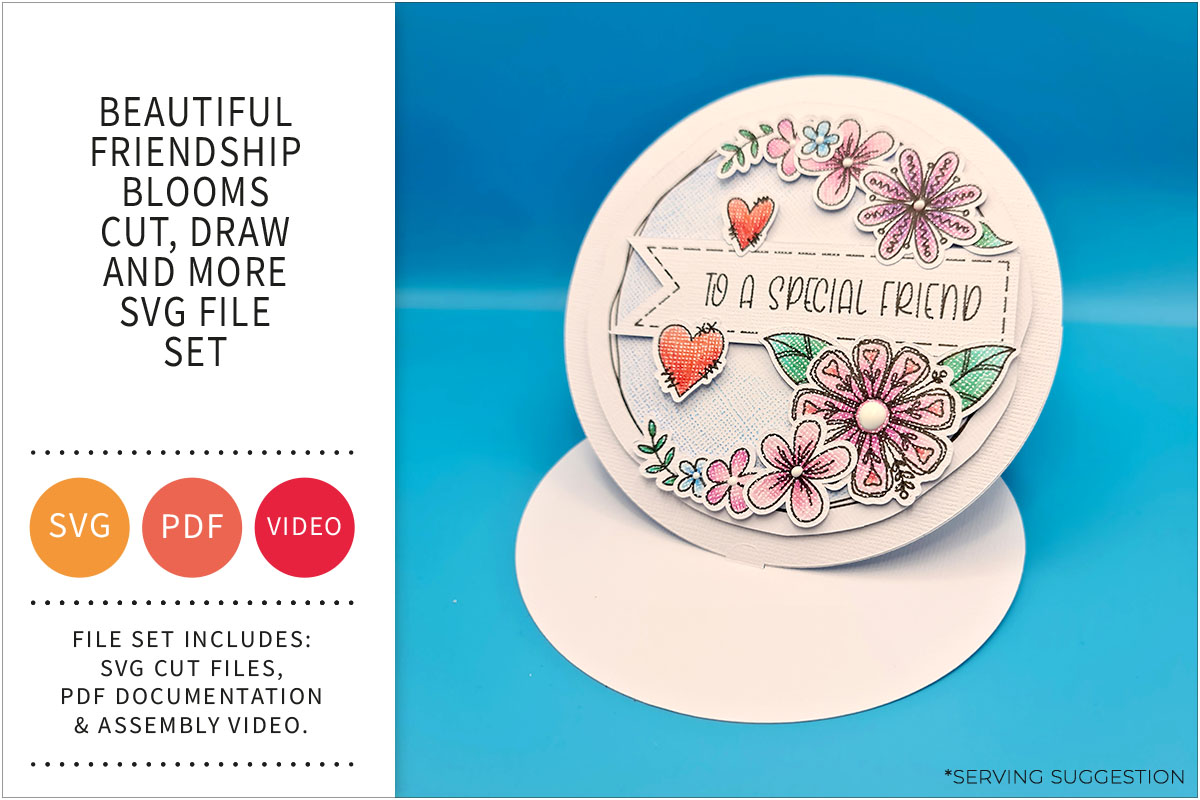 Beautiful Friendship Blooms Cut, Draw and More SVG File&nbsp;Set