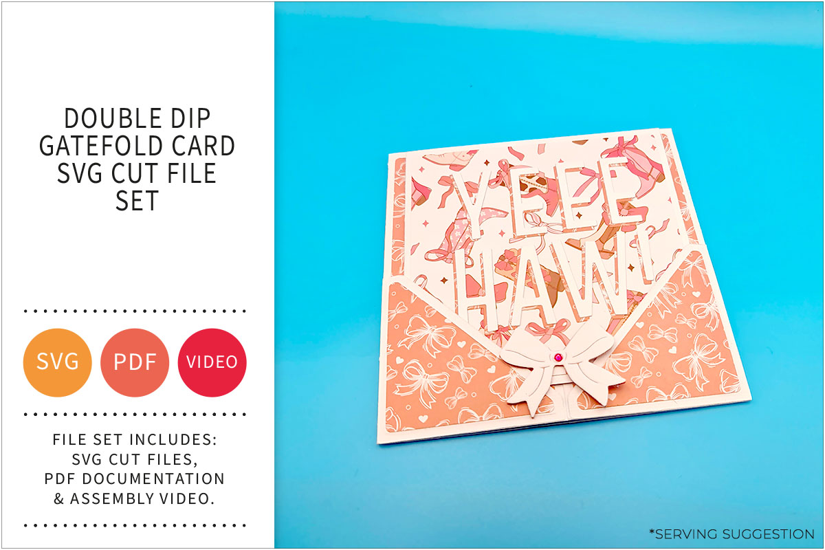 Double Dip Gatefold Card with Envelope SVG File&nbsp;Set