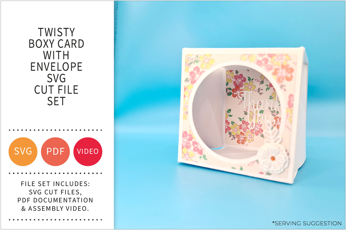 Twisty Boxy Card with Envelope SVG File&nbsp;Set
