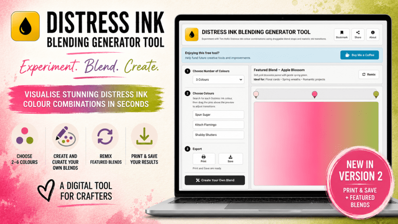 Online Distress Ink Blending Tool Update – Version 2 – New Tools and&nbsp;Features!