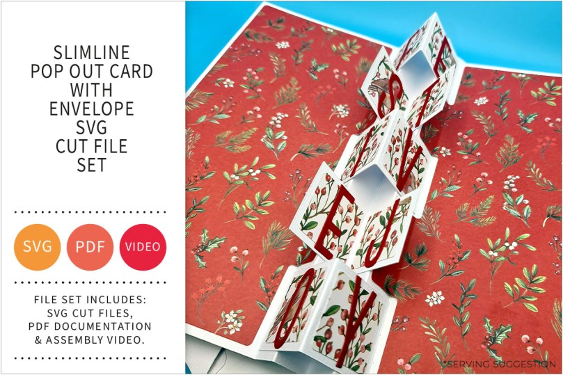Slimline Surprise Card with Envelope SVG File&nbsp;Set
