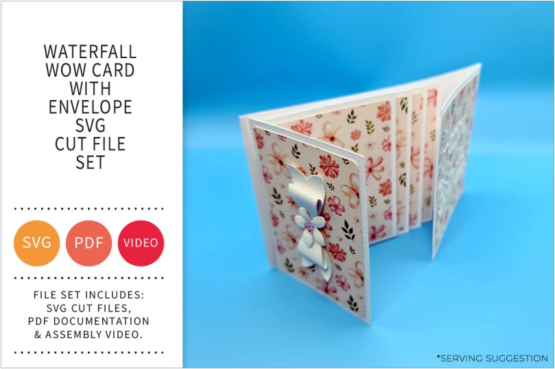 Waterfall Wow Card with Envelope SVG File&nbsp;Set
