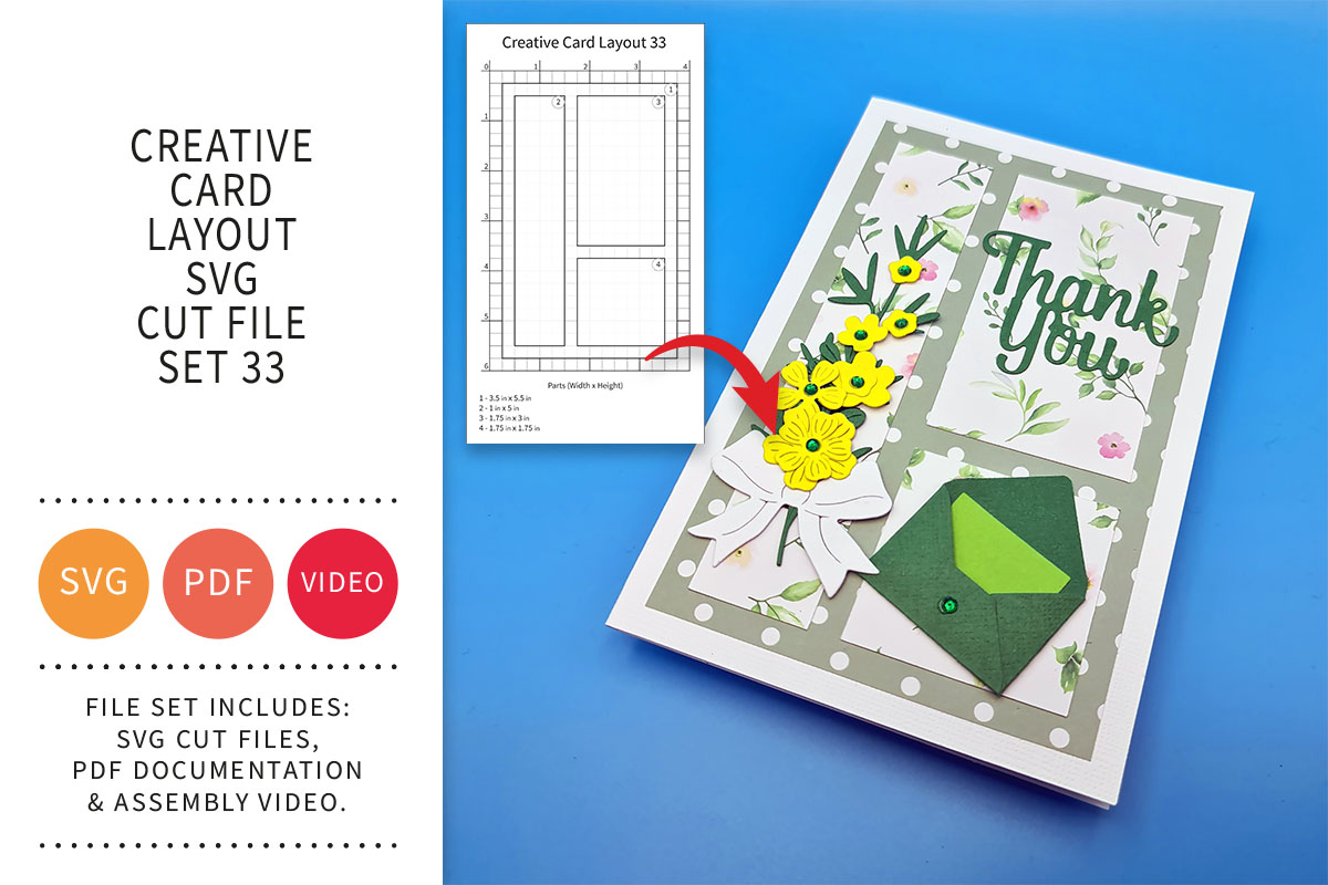 Creative Card Layout SVG Cut File Set&nbsp;33