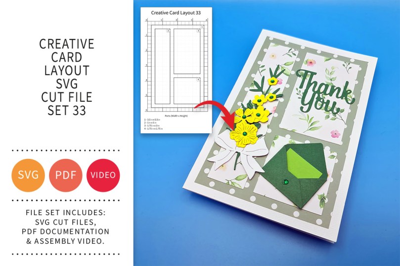 Creative Card Layout SVG Cut File Set&nbsp;33