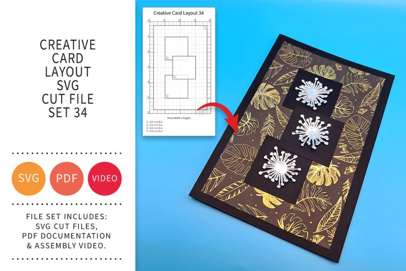 Creative Card Layout SVG Cut File Set&nbsp;34