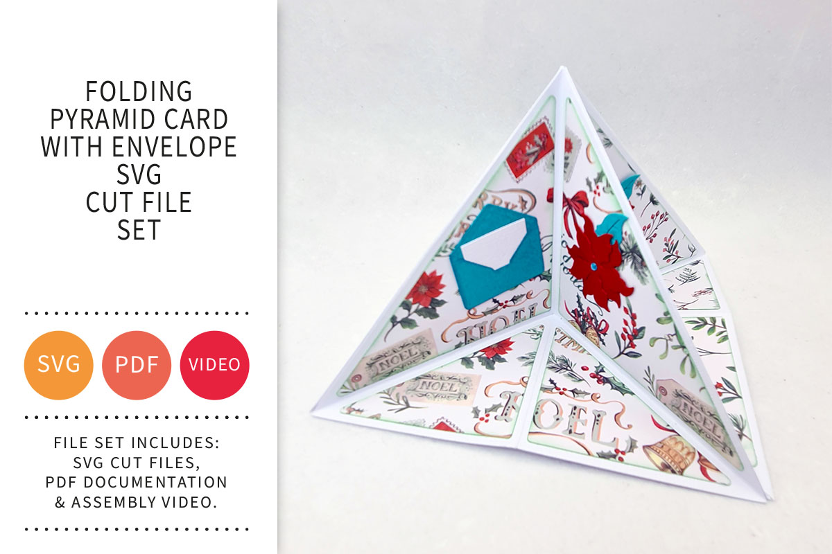 Folding Pyramid Card with Presentation Box SVG File&nbsp;Set
